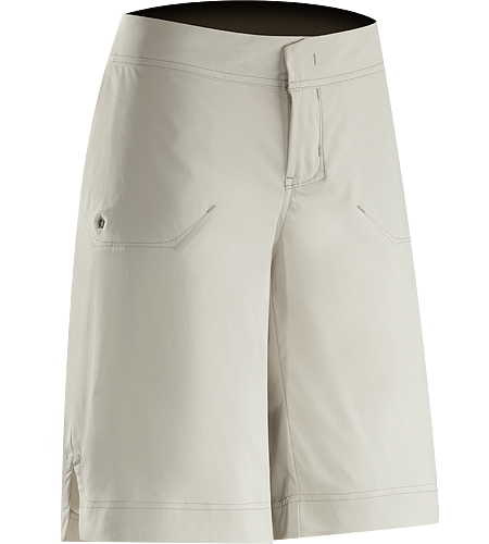 Mischief Long Women's Athletic fit shorts with a refined, stylish aesthetic, constructed with a stretchy, technical textile that is soft to the touch with a smooth hand, quick-drying and easy to care for. Bar tacked details and creative stitching add visual elements to these classic shorts.