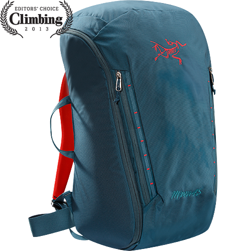 Miura 45 A 45 litre climbing bag for hauling gear, fully padded to provide structure and with full zipper access for easy removal and repacking.