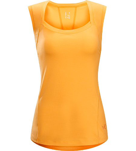 Motive Sleeveless Women's Form-fitted tank top constructed with a stretchy, techincal cotton/polyester/spandex blend textile that is lightweight, helps manage moisture and is comfortable next to the skin.