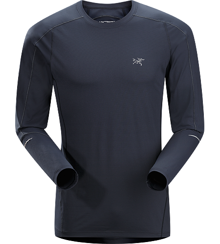 Motus Crew LS Men's Lightweight, moisture-wicking, quick-drying, long-sleeve shirt constructed using Phasic™ technology textile; ideal for a wide range of high-output activities.