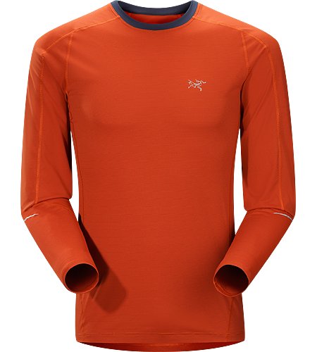 Motus Crew LS Men's Lightweight, moisture-wicking, quick-drying, long-sleeve shirt constructed using Phasic™ technology textile; ideal for a wide range of high-output activities.