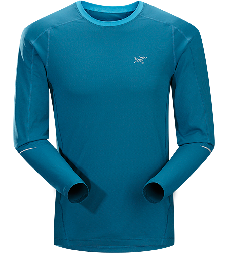 Motus Crew LS Men's Lightweight, moisture-wicking, quick-drying, long-sleeve shirt constructed using Phasic™ technology textile; ideal for a wide range of high-output activities.