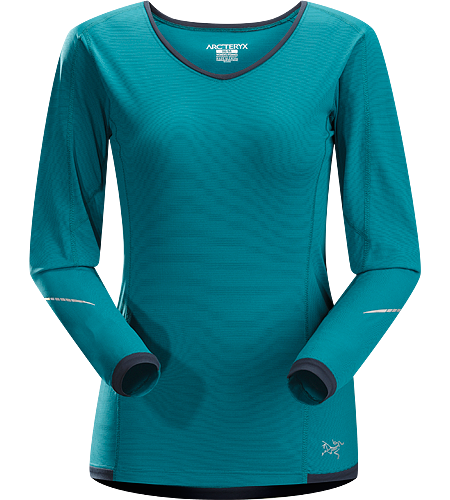 Motus Crew LS Women's Relaxed fit, long-sleeved, crew neck shirt constructed using Phasic Technology textile; Ideal for high-output, stop-and-go activities.