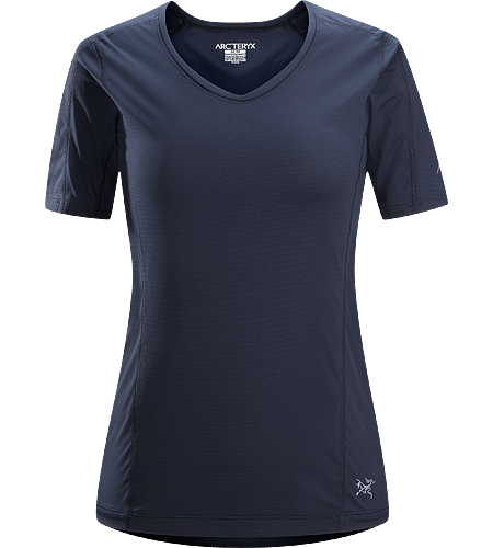 Motus Crew SS Women's Relaxed fit, short-sleeved, crew neck shirt constructed using Phasic™ Technology textile; Ideal for high-output, stop-and-go activities.