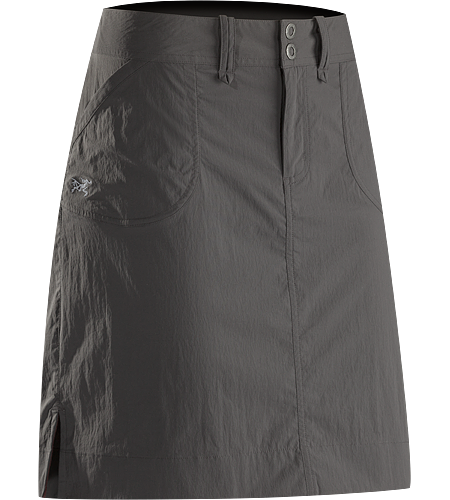 Parapet Skirt Women's Leger geschnittener, oberschenkellanger Rock im A-Linien-Design mit einem breiten, bequemen Taillenbund. Hergestellt aus dem robusten, elastischen und schnelltrocknenden Material TerraTex™.