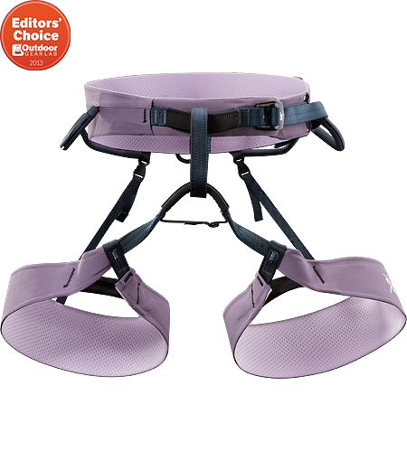 R·280 Women's Women's specific rock climbing harness constructed using Warp Strength Technology™ in the swami and leg loops for ultimate comfort