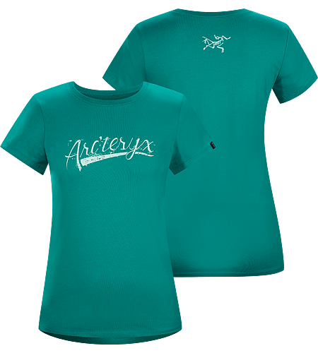 Script T-Shirt Women's Lightweight, 100% cotton, short-sleeved T-shirt with illustrated graphic on the front