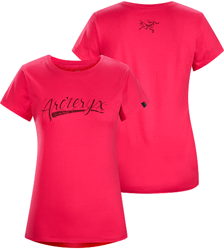 Script T-Shirt Women's Lightweight, 100% cotton, short-sleeved T-shirt with illustrated graphic on the front