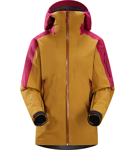 Sentinel Jacket Women's Weit geschnittene, wasserdichte und atmungsaktive GORE-TEX®-Jacke mit helmtauglicher Storm Hood™-Kapuze. Ein „Slide ‘n Loc™“-Druckknopfverschluss verbindet den eingearbeiteten Schneefang bei Powder-Abenteuern zuverlässig mit der Hose.