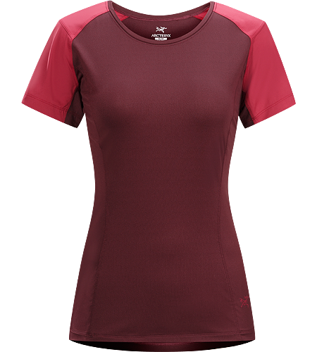 Skeena SS Women's Light, moisture-wicking short sleeve technical T-Shirt constructed with two types of stretch textile for breathable comfort and added durability; ideal for trekking and hiking adventures.