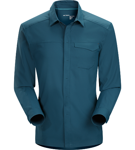 Skyline Shirt LS Men's Super light, breathable long sleeve shirt with a standard button collar and a soft hand, perfect for warm, summer days.