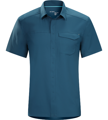 Skyline Shirt SS Men's Super light, breathable short shirt with a standard button collar and a soft hand, perfect for warm, summer days.