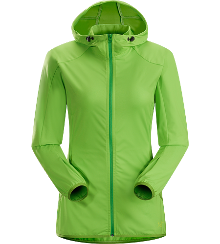 Soltera Hoody Women's Trim fitting hoody made of stretchy, breathable jersey fabric; ideal for aerobic pursuits.