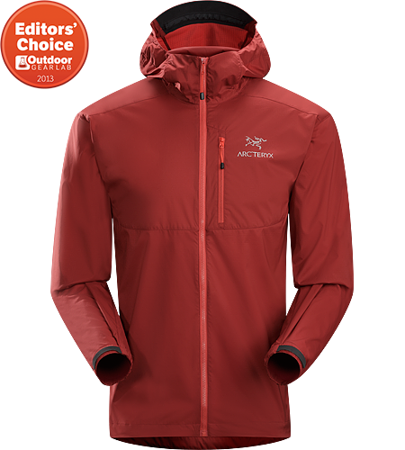 Squamish Hoody Men's Super lightweight, durable and compressible hooded jacket; Ideal as a wind resistant layer for warm weather activities