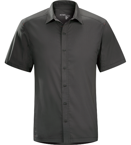 Transept Shirt SS Men's Lightweight, short-sleeved collared shirt constructed with breathable cotton/synthetic blend textile; ideal for travel in a variety of climates and conditions.