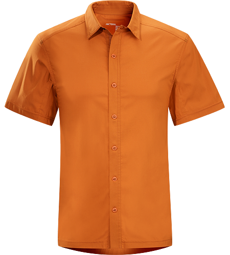 Transept Shirt SS Men's Lightweight, short-sleeved collared shirt constructed with breathable cotton/synthetic blend textile; ideal for travel in a variety of climates and conditions.