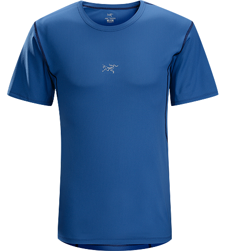 Velox Crew Men's Lightweight, highly breathable, moisture wicking T-shirt for training during warmer conditions.