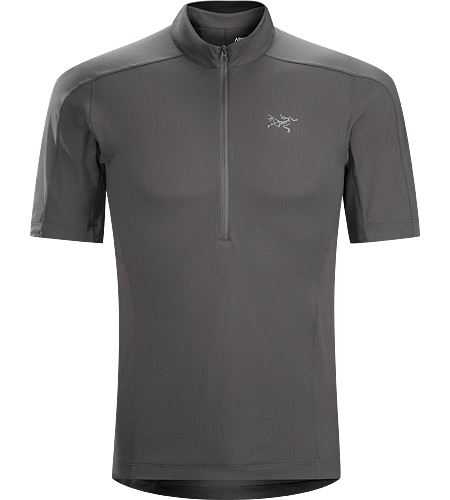 Velox Zip Neck Men's Lightweight and highly breathable endurance running shirt with a deep front zipper.