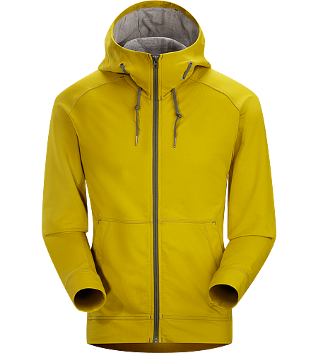 Witness Hoody Men's Relaxed fit hoody with hand pockets, a cinchable, wool blend, lined hood and constructed with Espanda™—a stretchy yet weighty, cotton/spandex terry fleece textile with a soft hand throughout the main body.