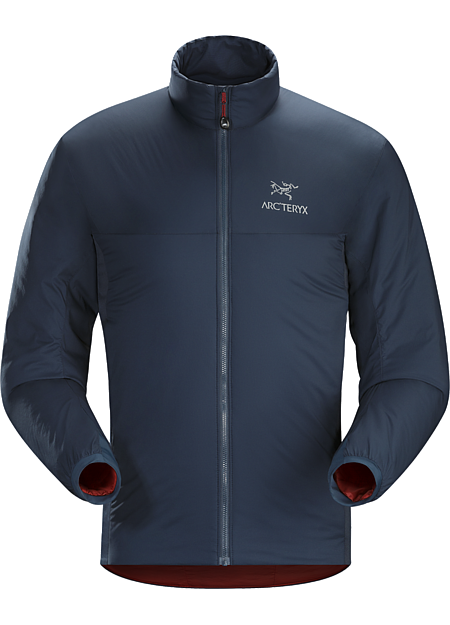 Atom LT Jacket Men's Insulated, mid-layer jacket with wind and moisture resistant outer face fabric; Ideal as a layering piece for cold weather activities. Atom Series: Synthetic insulated mid layers | LT: Lightweight.