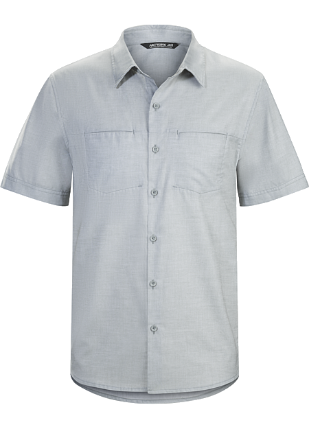 Joffre Shirt SS Men's Short sleeve, denim look button down made from a moisture wicking, comfortable cotton blend.