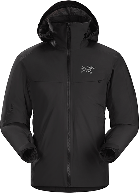 Macai Jacket Men's Athletic fitting, waterproof GORE-TEX, down insulated jacket designed for cold days on-area skiing and snowboarding.