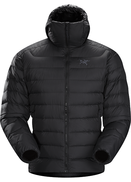 Thorium AR Hoody Men's Generalist down hoody made from durable face fabrics and 750 fill grey goose down. Functions as a warm mid layer or standalone piece for cool, dry conditions. Down Series: Down insulated garments | AR: All-Round.