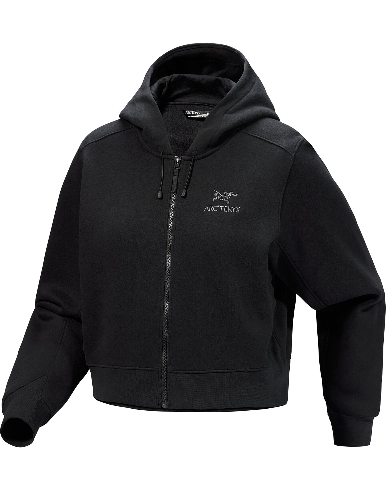 Emblem Fleece Full Zip Crop Hoody Women's | Arc'teryx United States