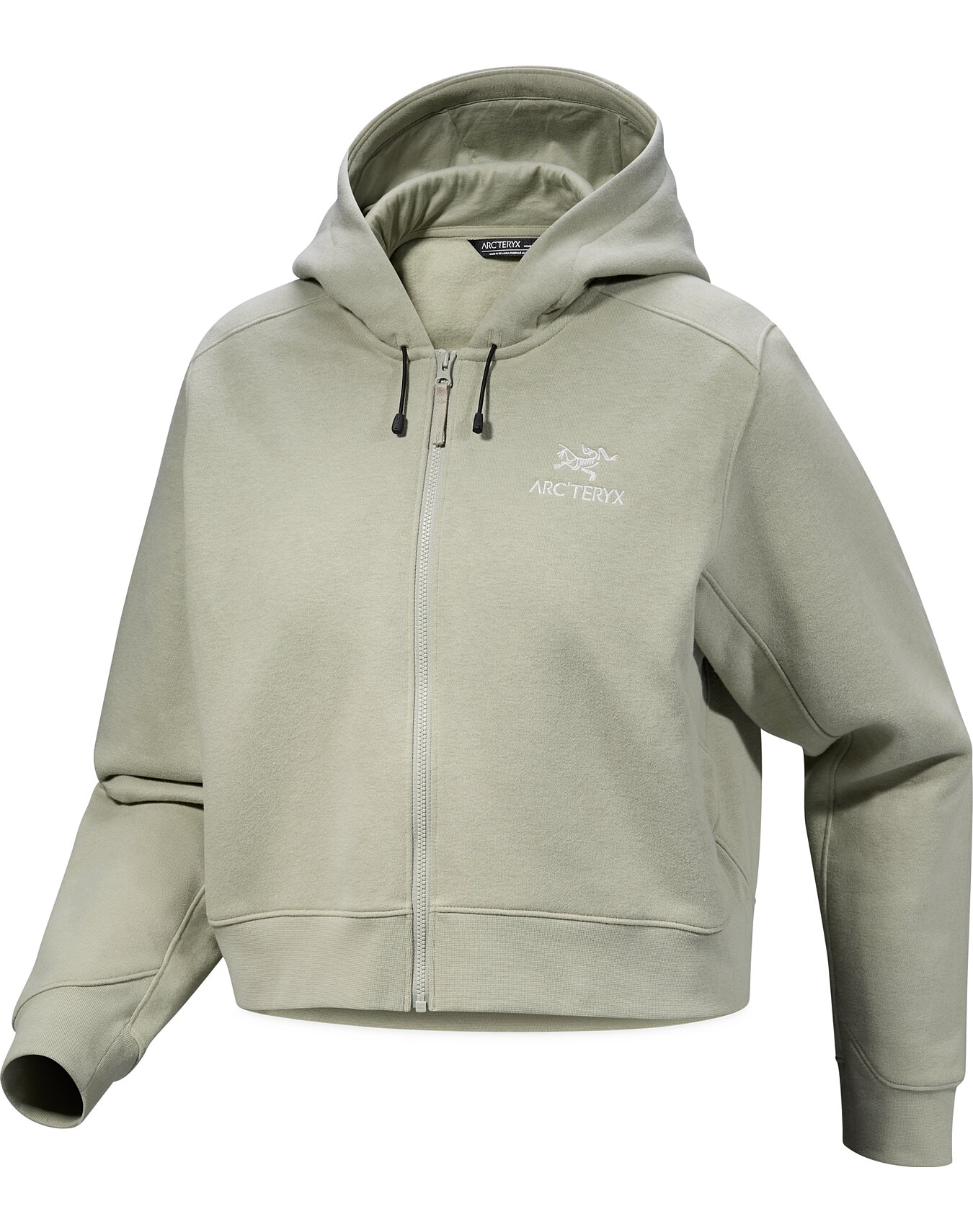 Emblem Fleece Full Zip Crop Hoody Women's | Arc'teryx United States