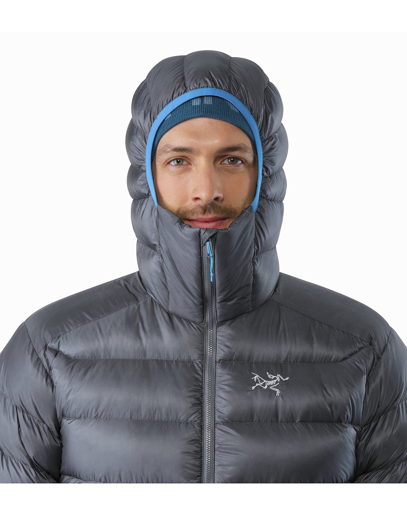 cerium sv钨金灰连帽衣帽兜正面