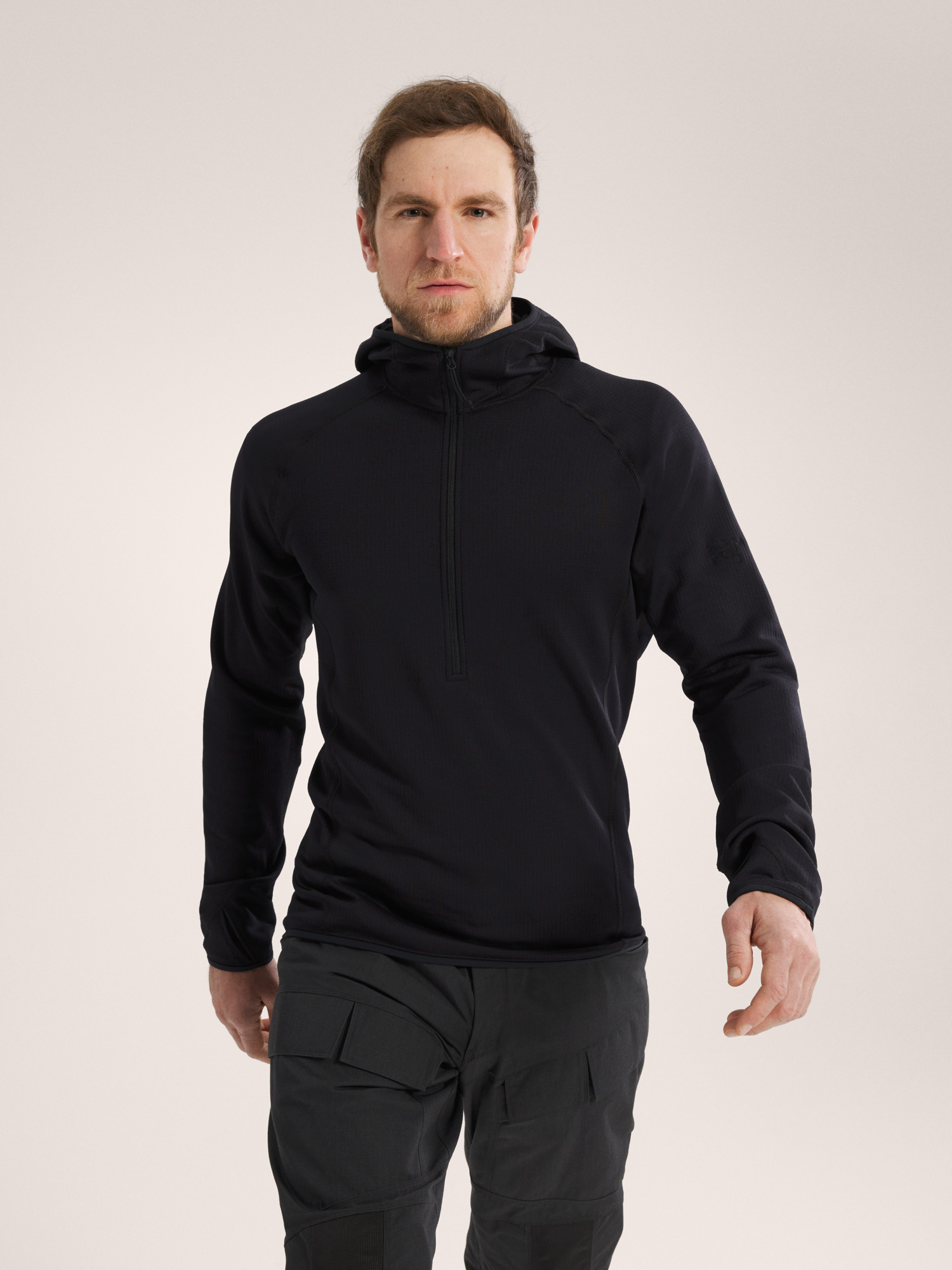 Hoody Neck Zip 1/2 Delta Black MEN'S HOODY NECK ZIP 1/2 AR DELTA 個人装備 Men's Outfitters Adventure Summit Native – 個人装備