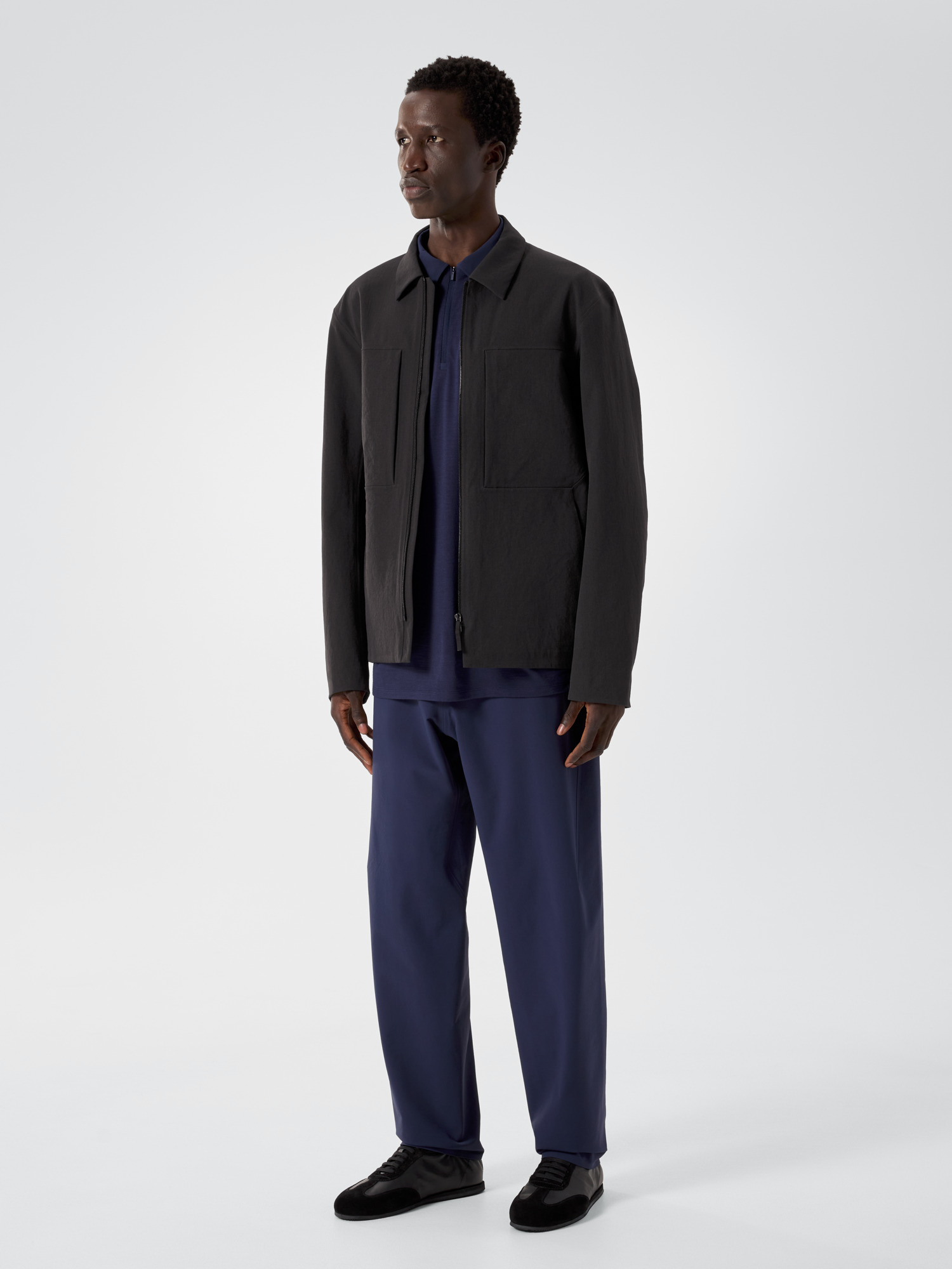 トップス ARCTERYX VEILANCE METRON SS POLO BLACK S Veilance Metron Polo Shirt SS | REVERSIBLE