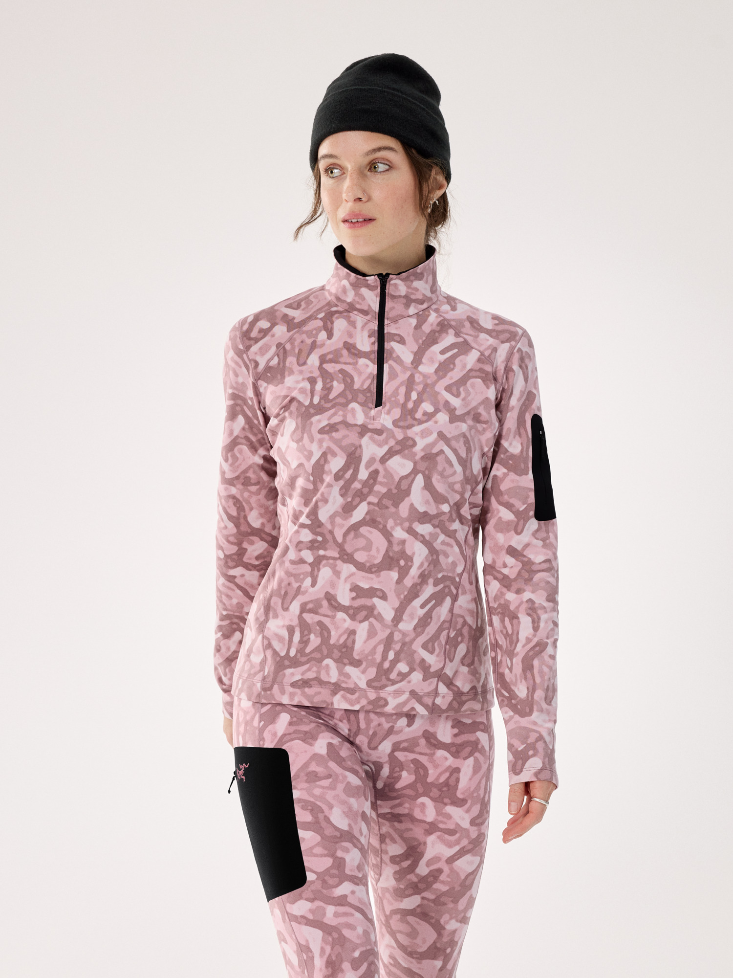 Rho Zip Neck Print Women's | Arc'teryx United States
