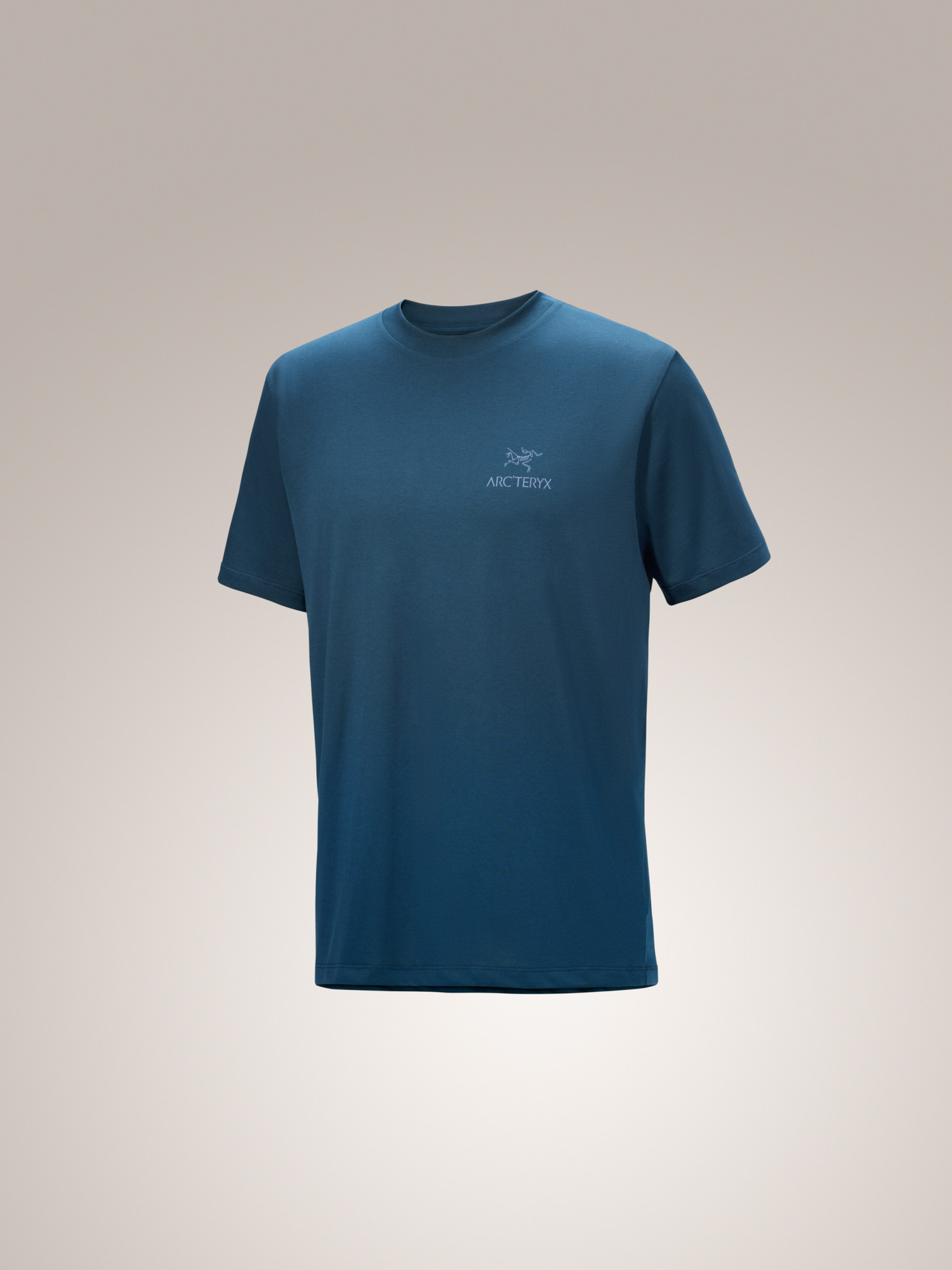 トップス ARC'TERYX Kragg SL Cotton Bird Word SS M Shop Mens Kragg SL Cotton Bird Word SS - Alpine Blue / Stone