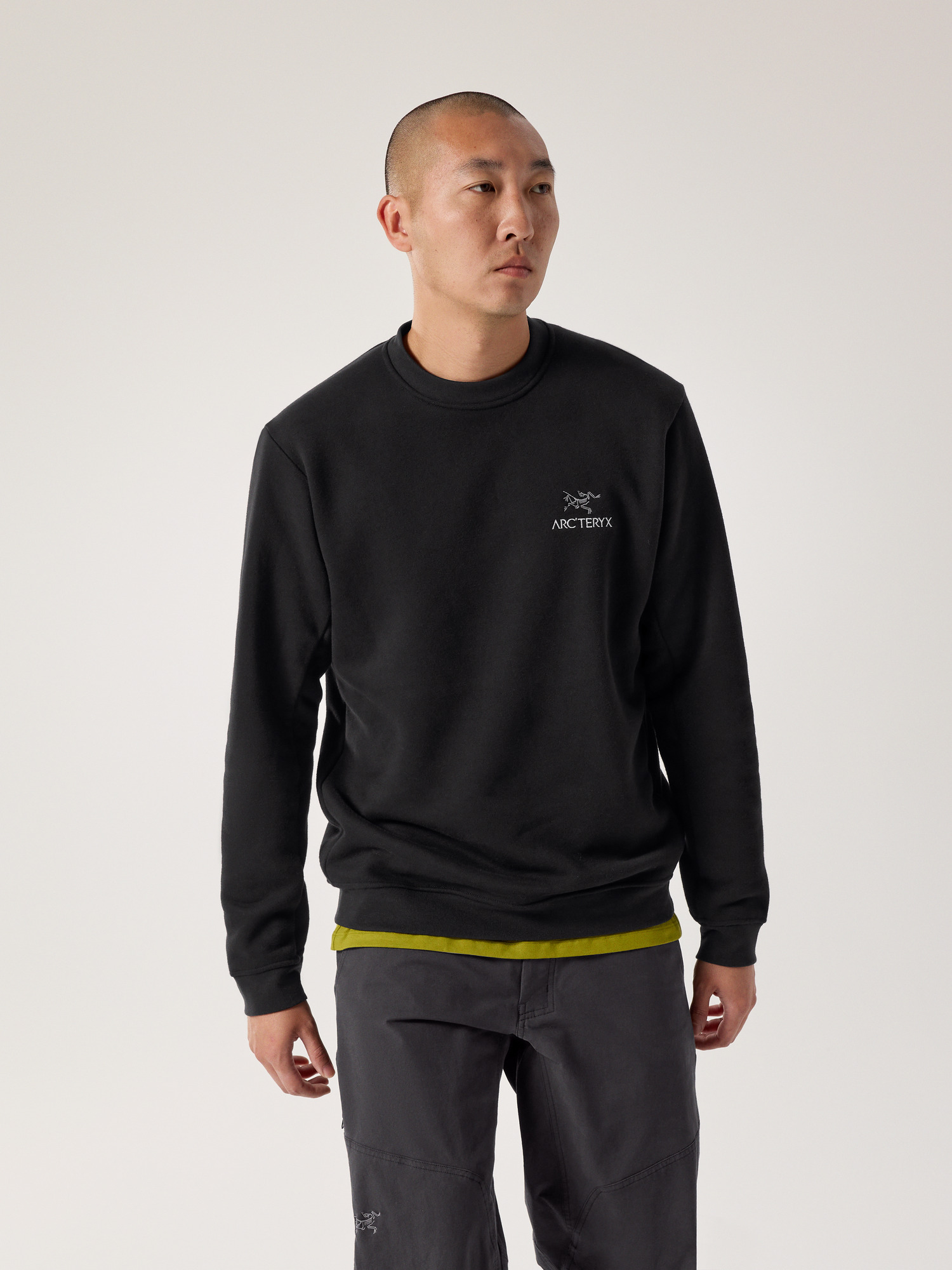 Emblem Fleece Crew Neck Pullover Men's