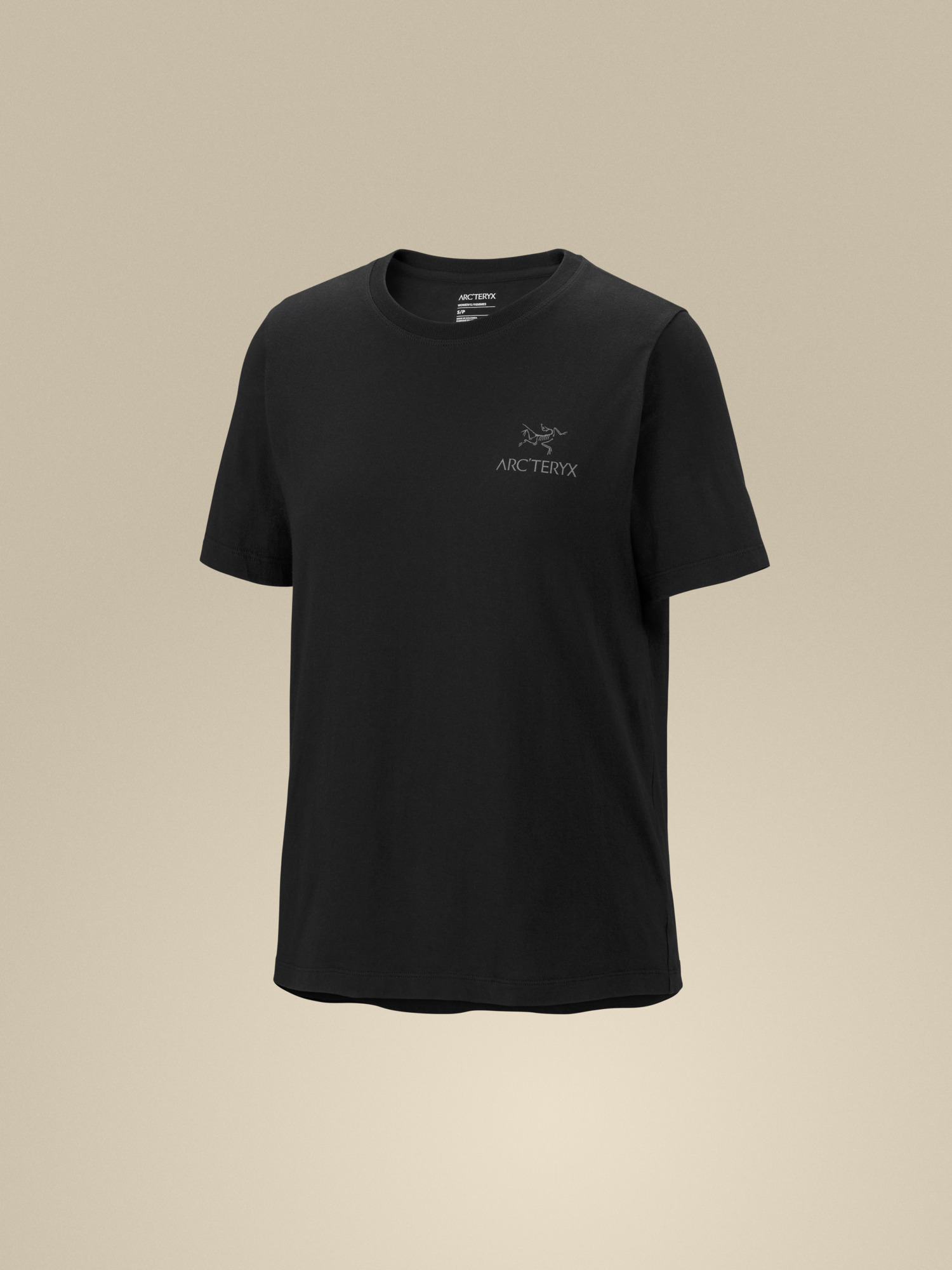 Женская рубашка Arc'teryx Kragg SL Cotton Emblem Crew Shirt SS, цвет: Чёрный — фото 8