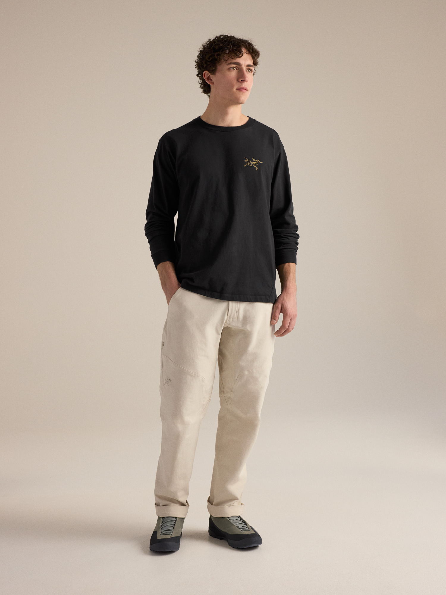 Мужская рубашка Arc'teryx Kragg Cotton Shirt LS, цвет: 24k Чёрный — фото 2