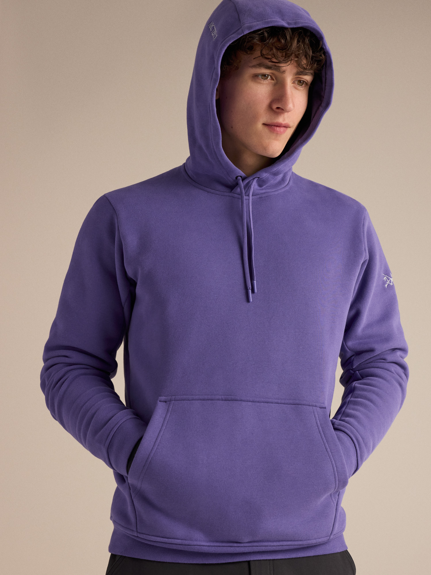 Мужские худи Arc'teryx Emblem Fleece Hoody, цвет: Blurple — фото 8