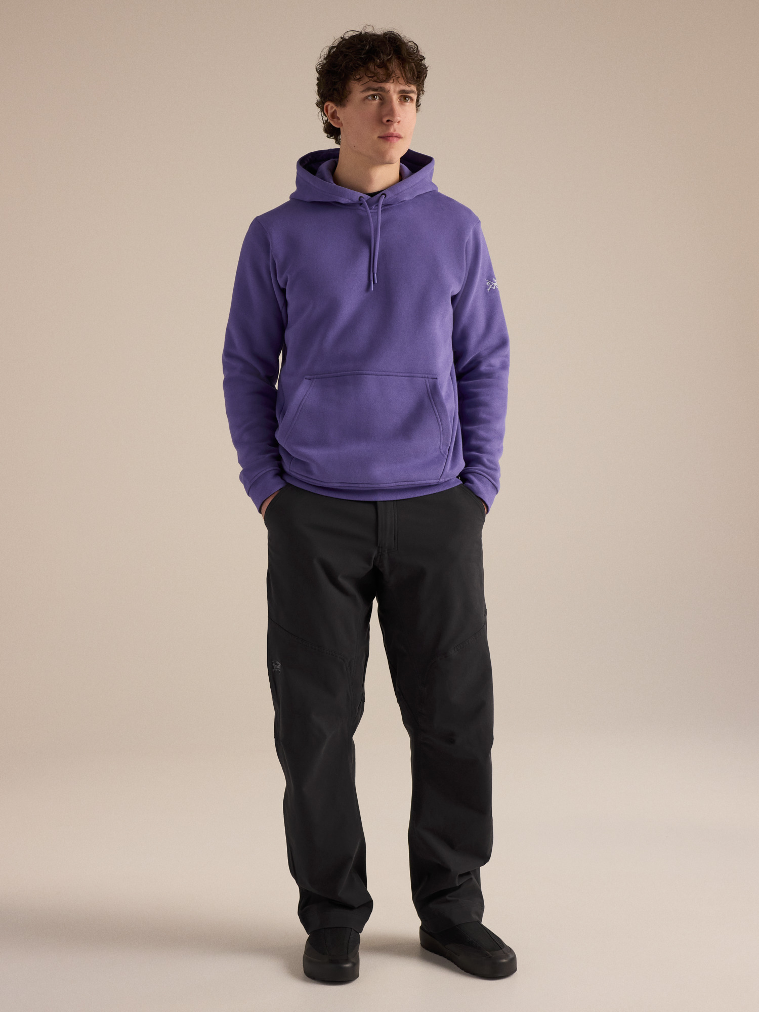 Мужские худи Arc'teryx Emblem Fleece Hoody, цвет: Blurple — фото 7