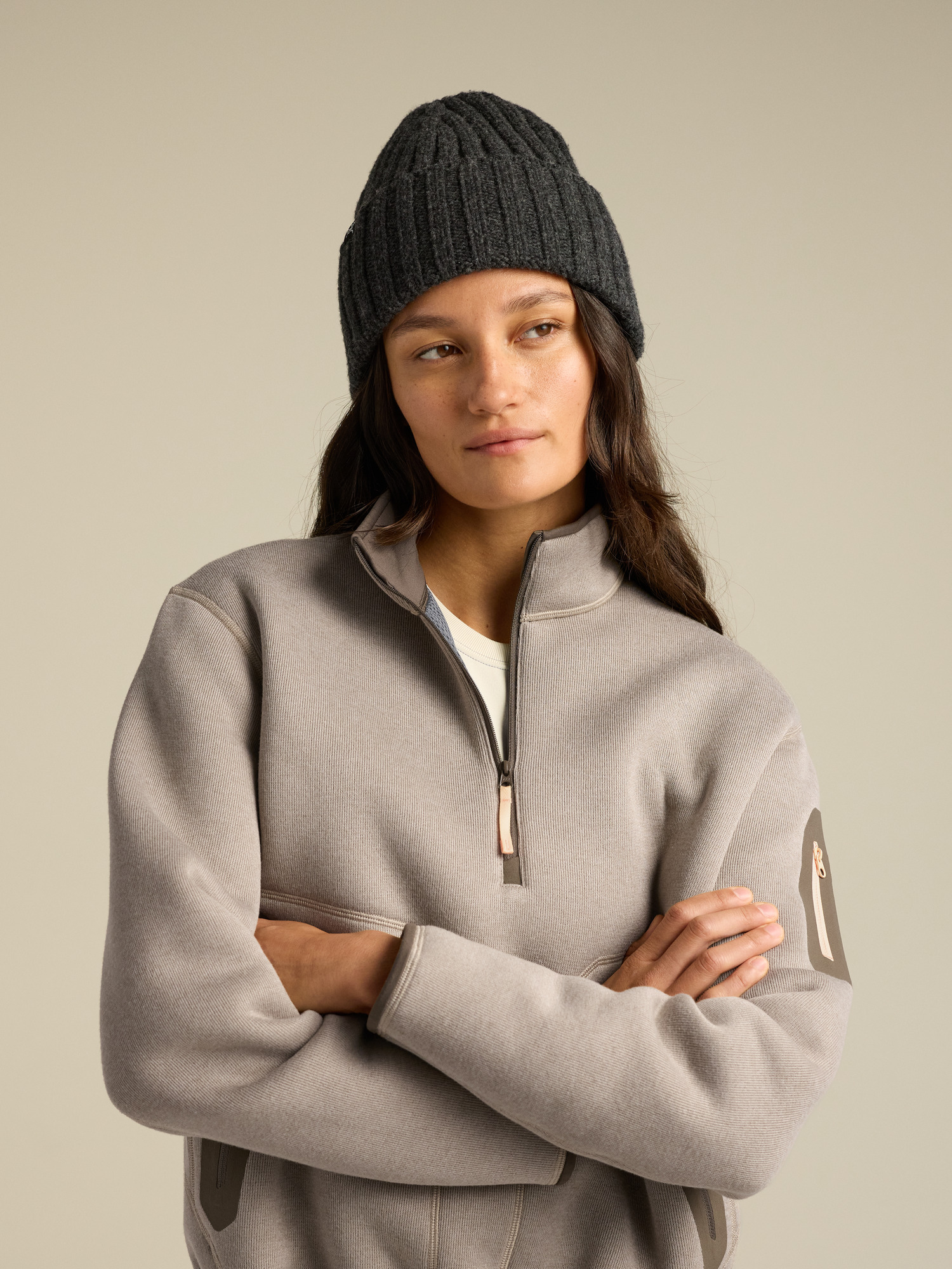 Головные уборы Arc'teryx Chunky Ribbed Toque, цвет: Чёрный меланжевый — фото 3