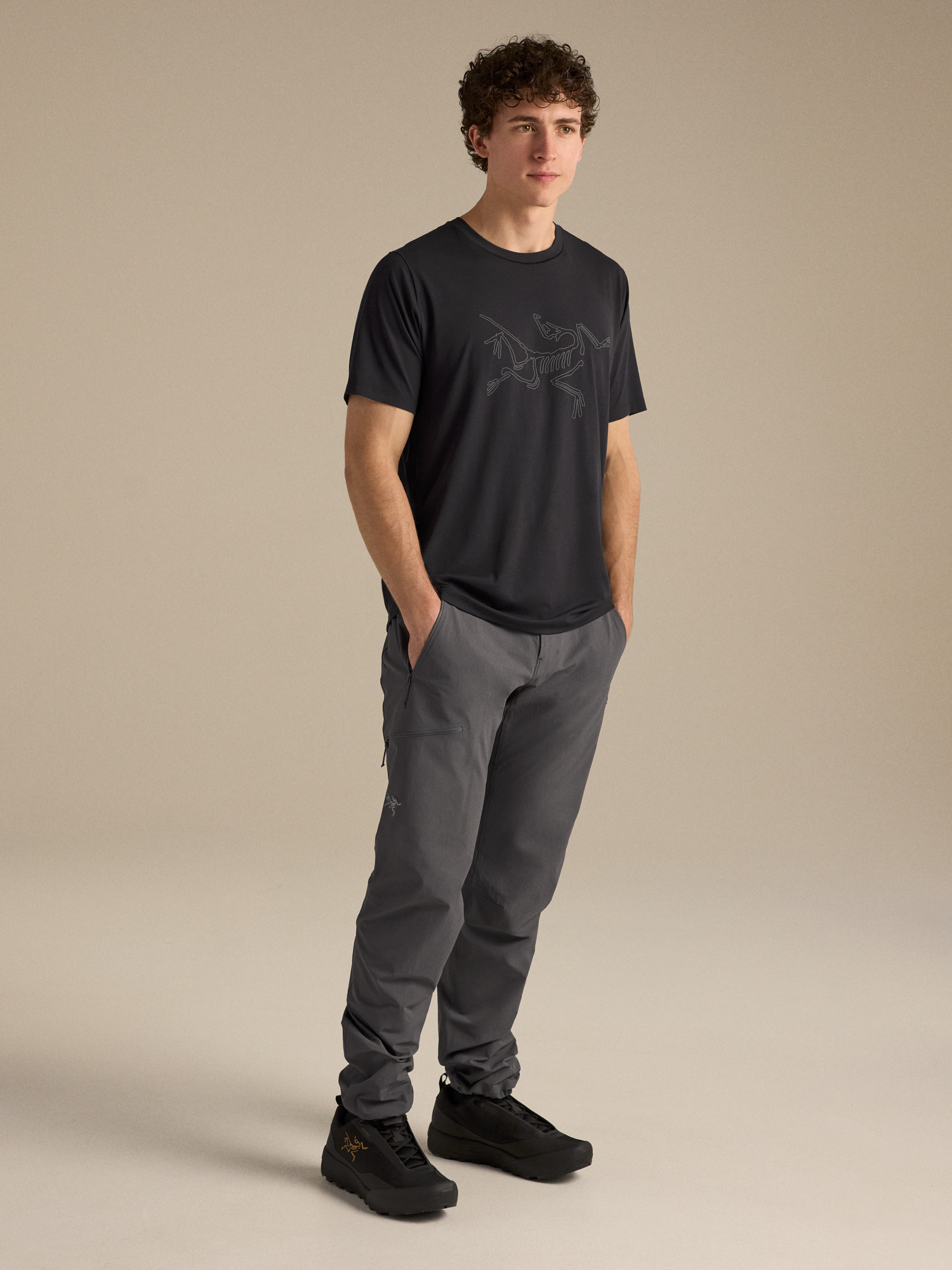 Мужская рубашка Arc'teryx Cormac Logo Shirt SS, цвет: Чёрный — фото 5