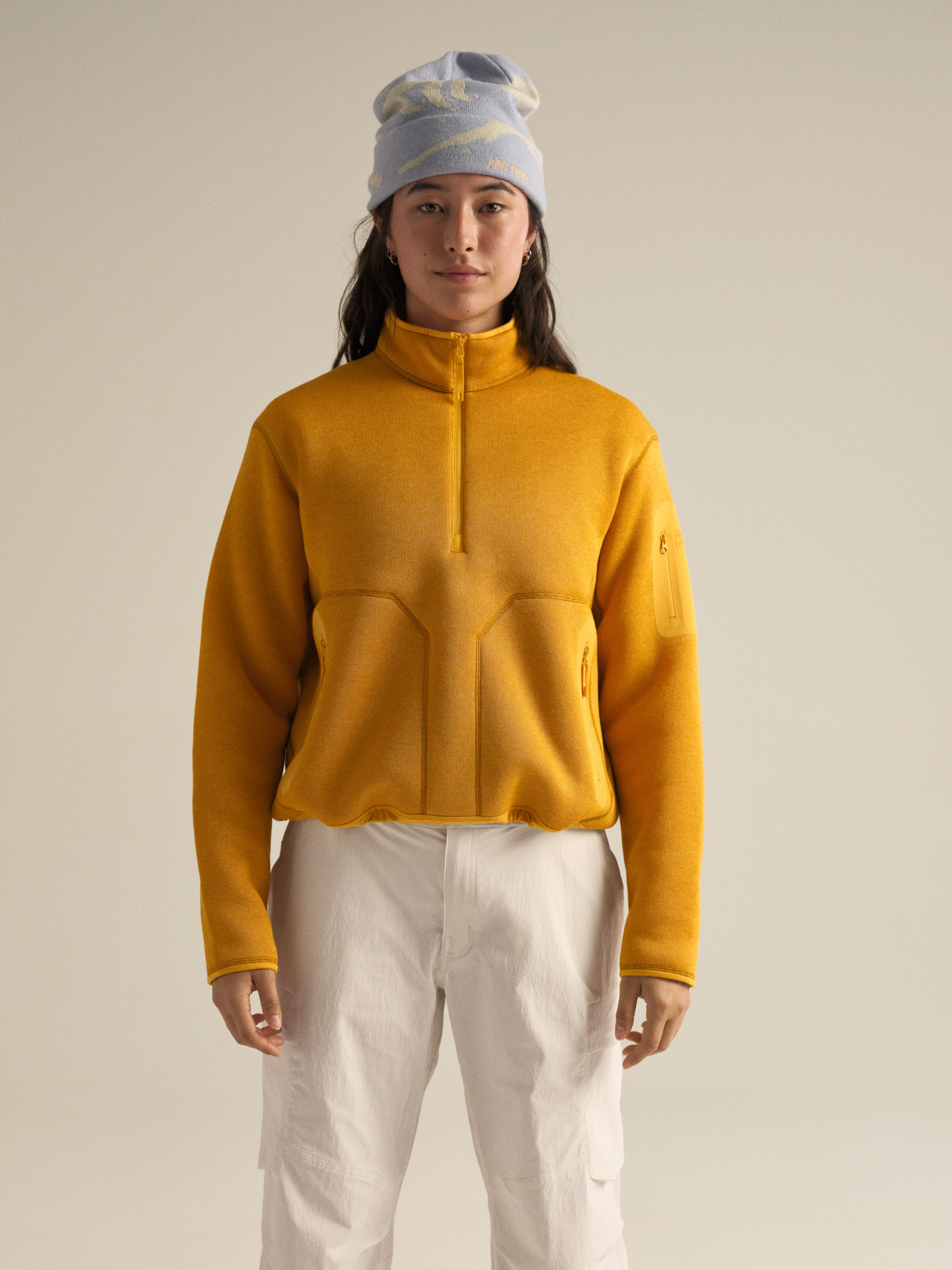 Haut à demi-zip Covert Femme Larch Heather