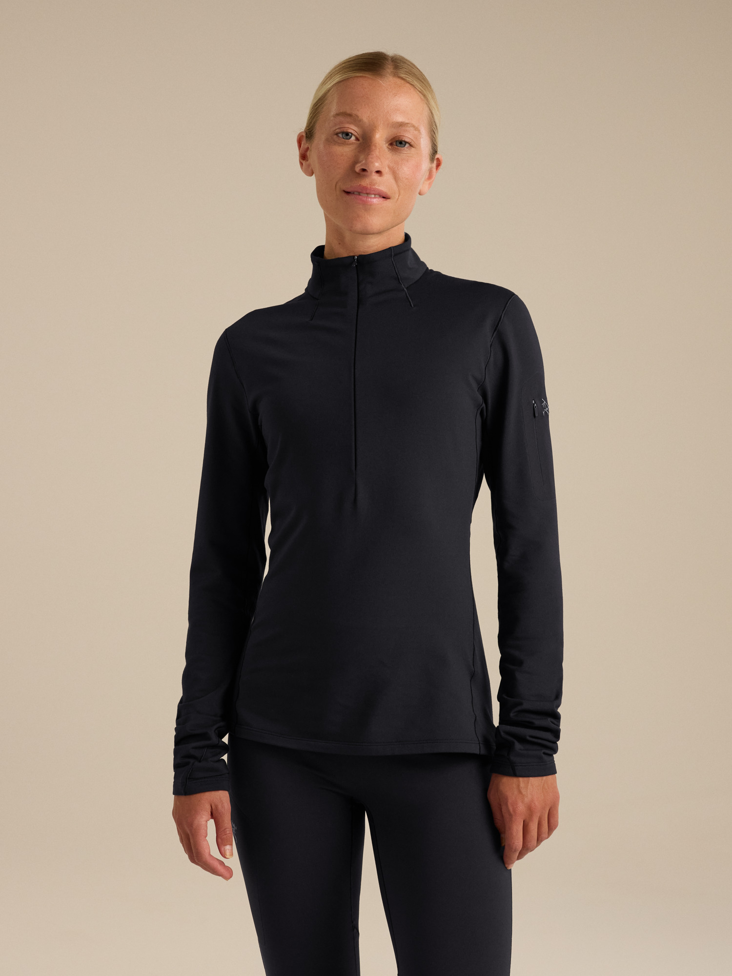ARC'TERYX ベースレイヤー ボトム ウィメンズ ブラック Rho Zip Neck Women's | Arc'teryx United States