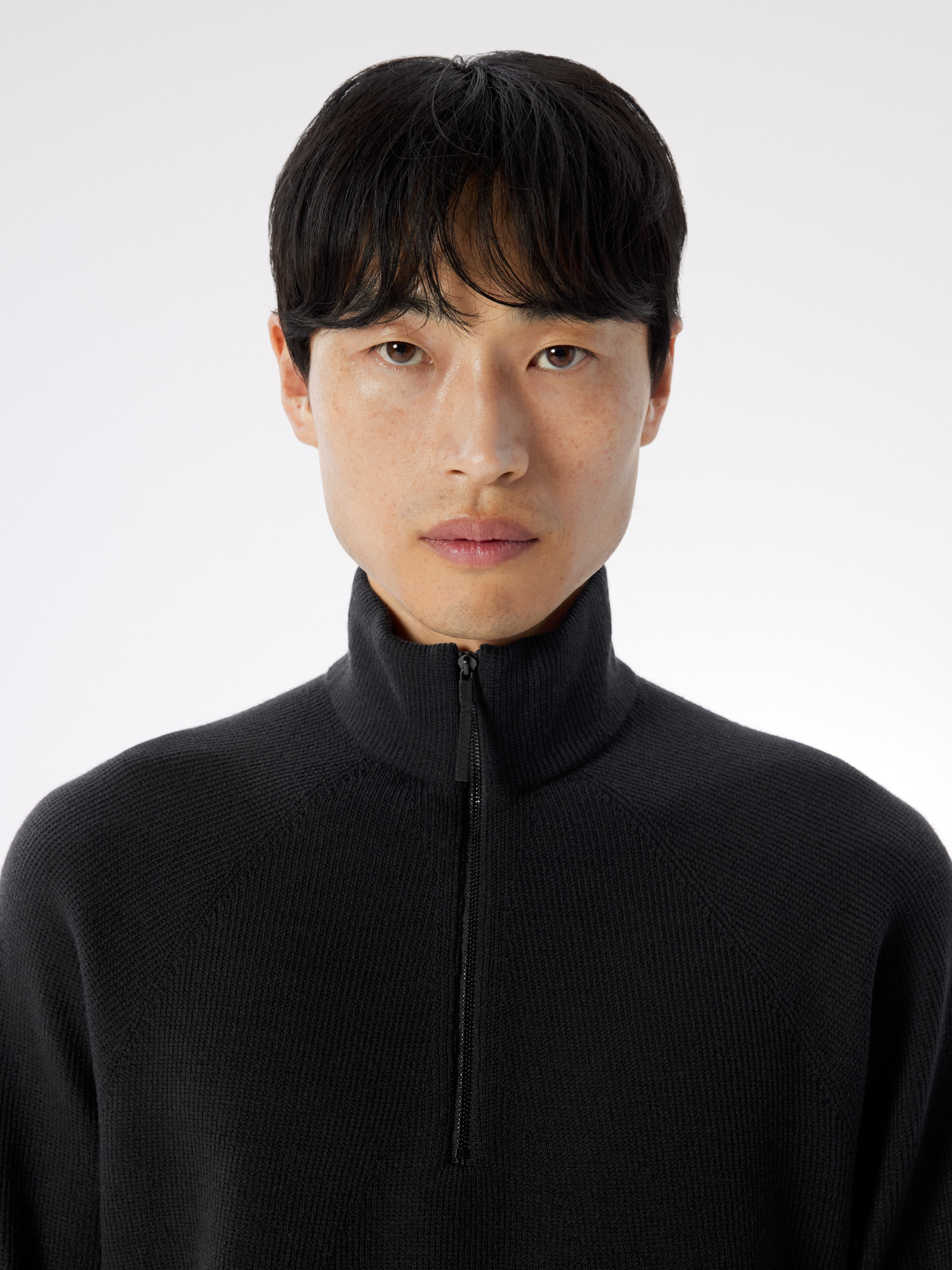 Conic Wool Half Zip Neck