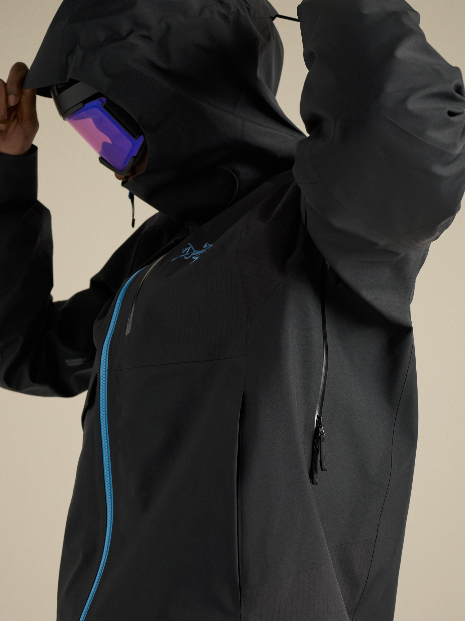 Мужская куртка Arc'teryx Sidewinder, цвет: Чёрный — фото 10