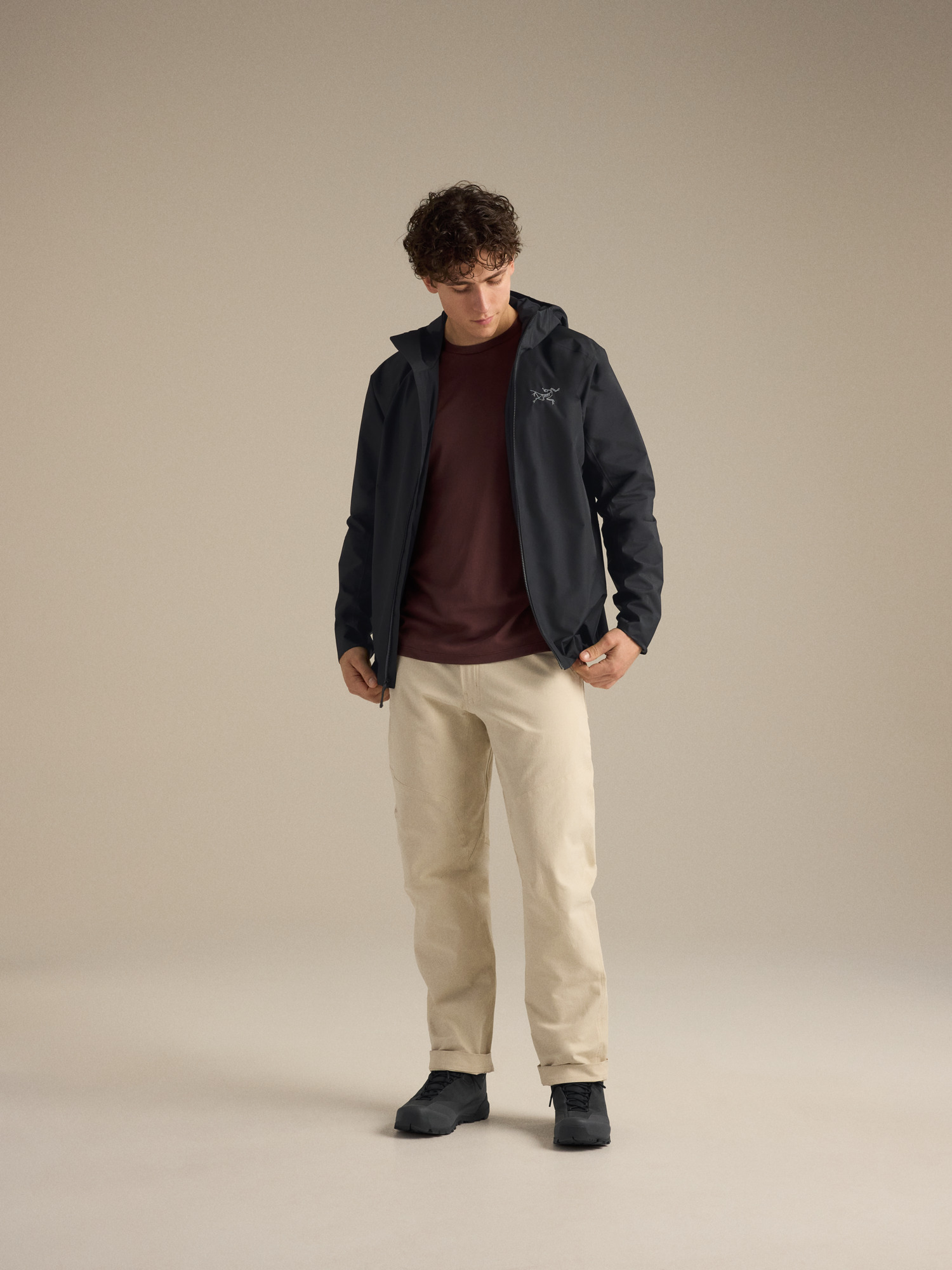 Мужские куртки Arc'teryx Solano Hoody, цвет: Чёрный — фото 2