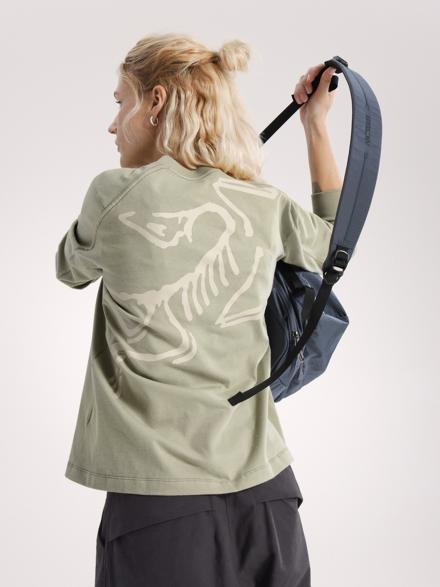 Kragg Cotton Bird Crew Neck Shirt LS Women