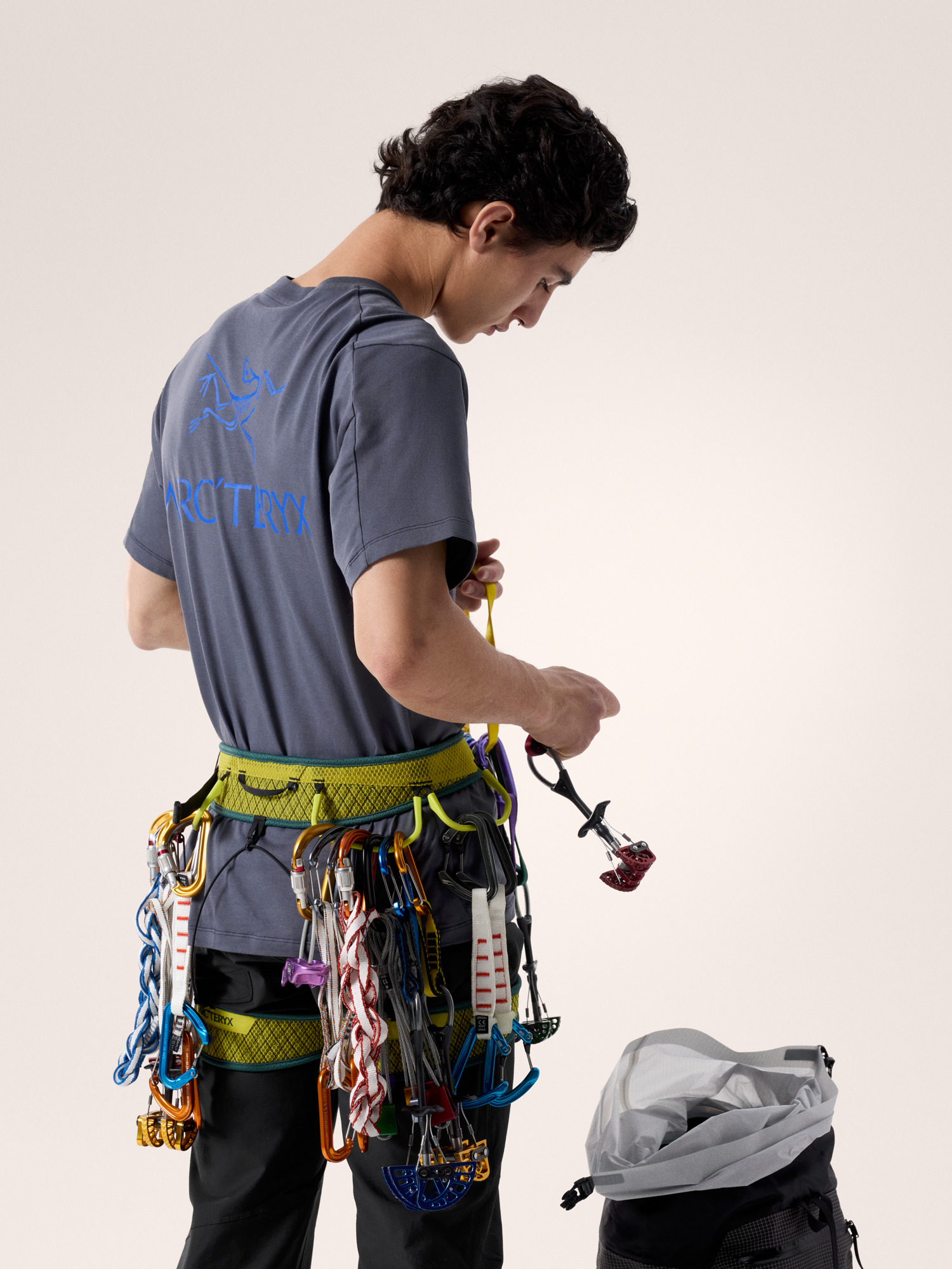 Kragg SL Cotton Bird Word Shirt SS Men's Dk Stratus / Fluidity