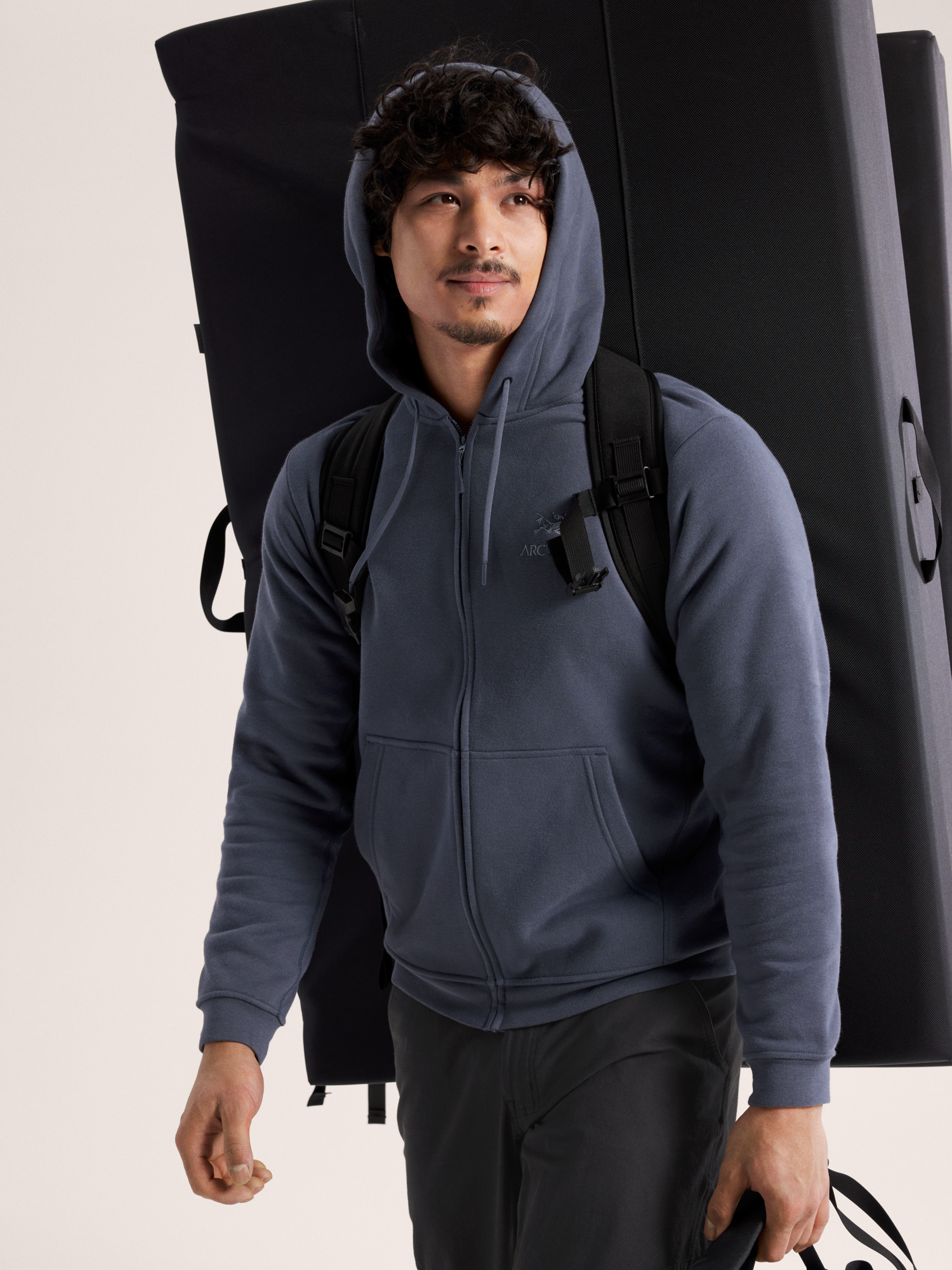 トップス ARC'TERYX Emblem Fleece Full-Zip Hoody M Arc'teryx Men's Emblem Fleece Full Zip Hoody in Forage
