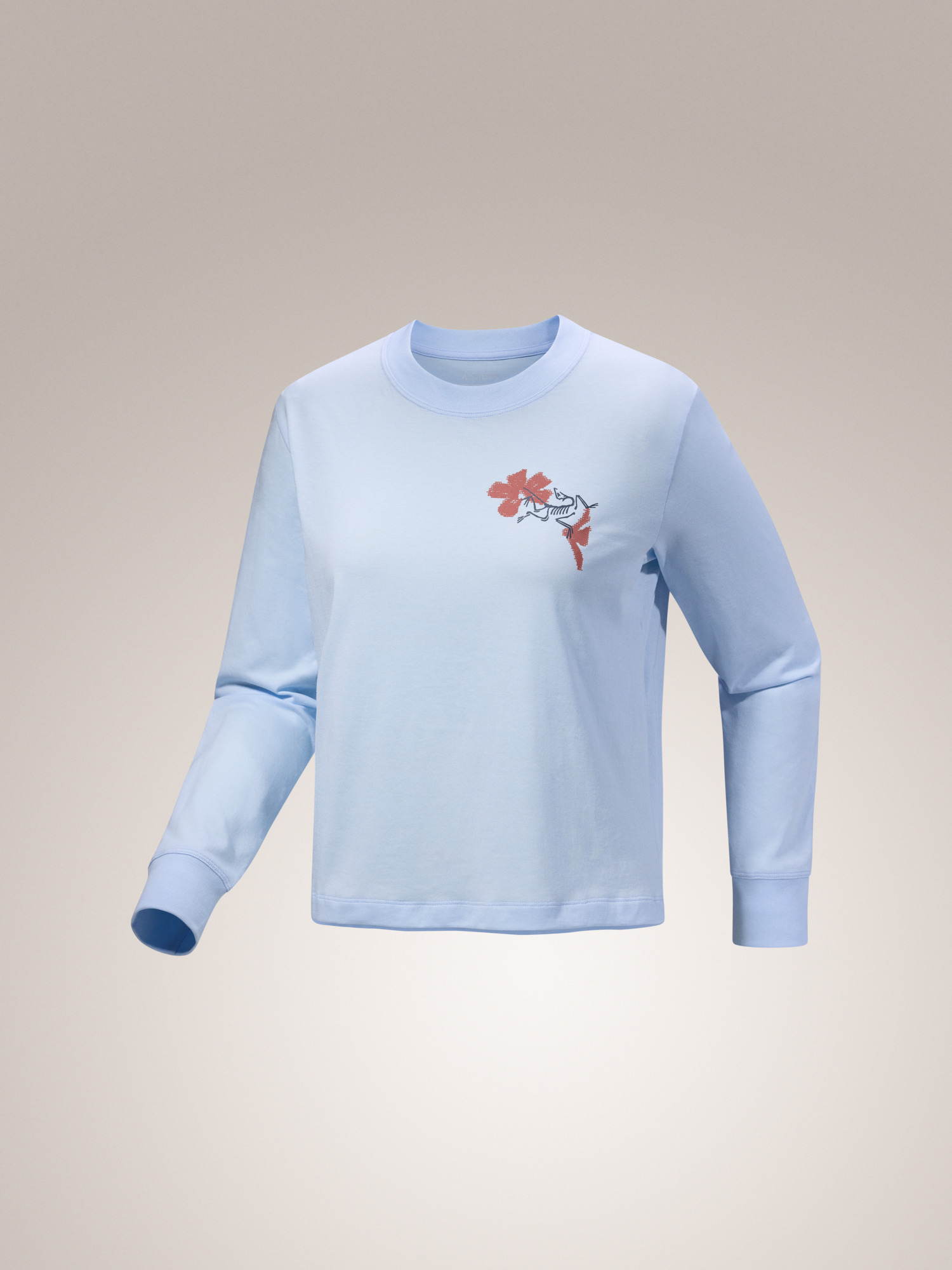 Женская рубашка Arc'teryx Kragg SL Cotton Bloom Crew Shirt LS, цвет: Синий — фото 7
